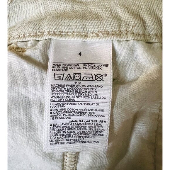 Old Navy Womens High-Waisted Utility Pants Beige Size 4 Cotton & Spandex Blend - Picture 3 of 3